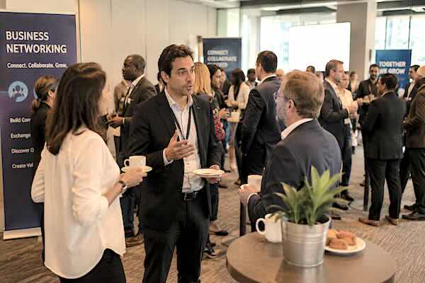 Business networking in progress
