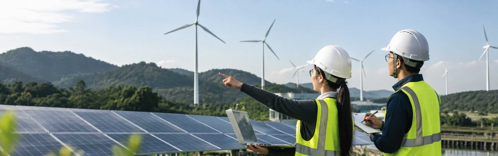 Documentary photograph representing the Sustainability sector at work. Real setting, natural light, mid-activity.